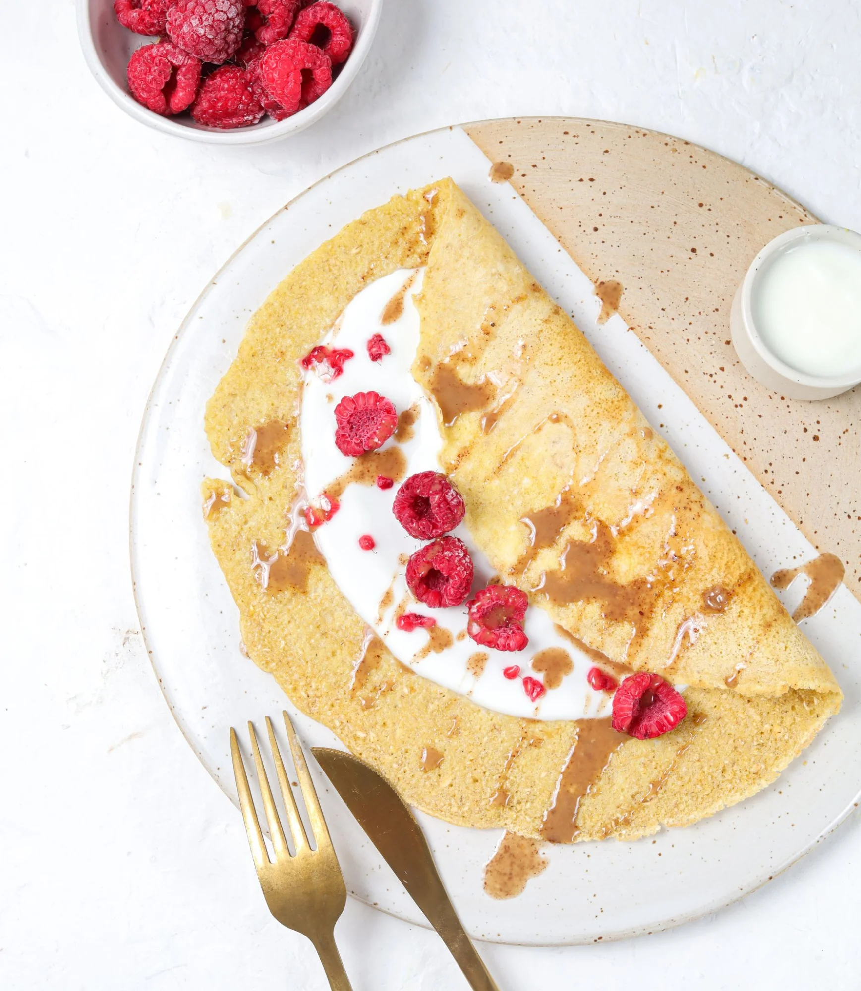 Crêpes all'avena con solo 2 ingredienti per una colazione senza zucchero