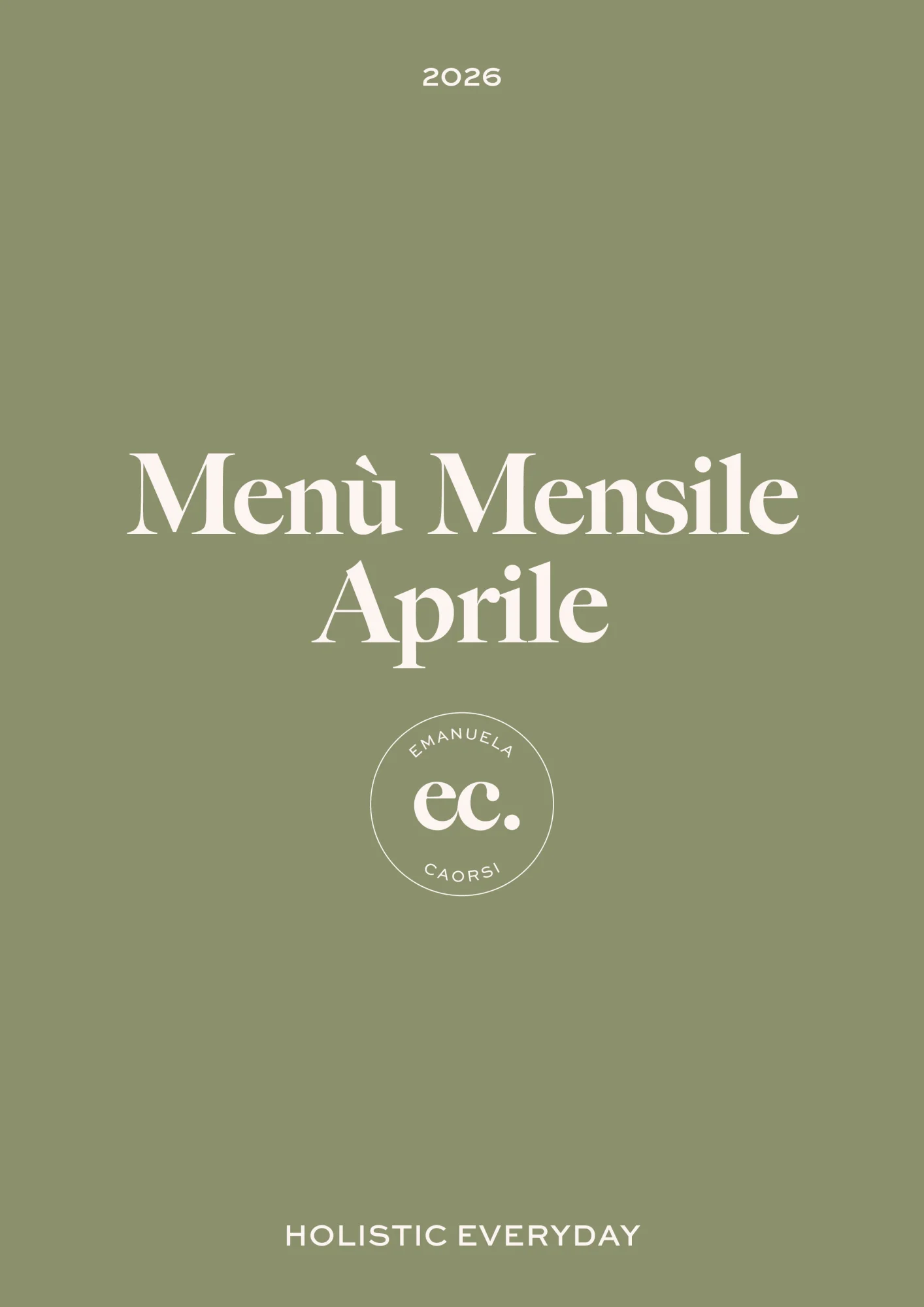 Menù Mensile Aprile