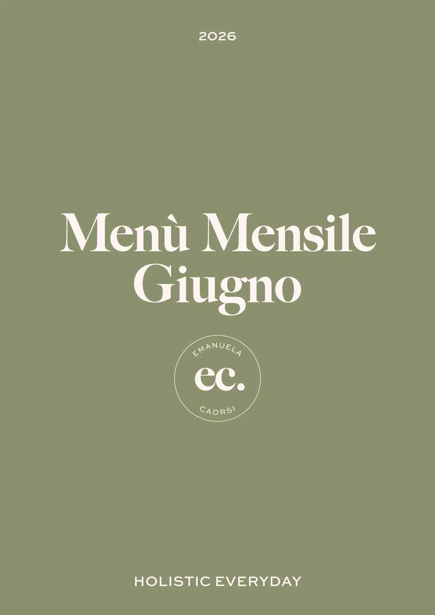 Menù Mensile Giugno